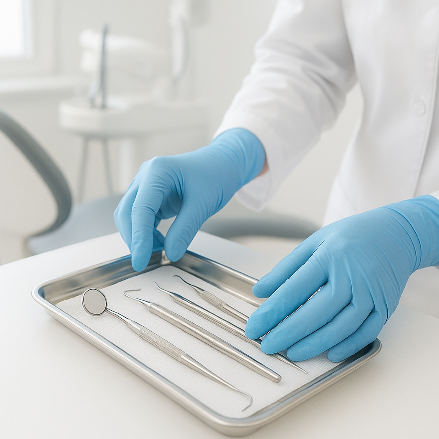 Dentist explaining oral surgery procedure to a patient